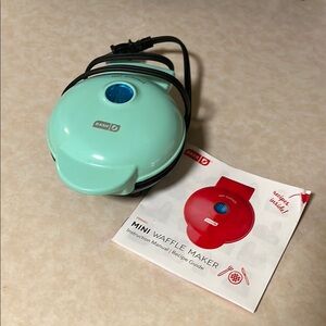 Ash Aqua Mini Waffle Maker